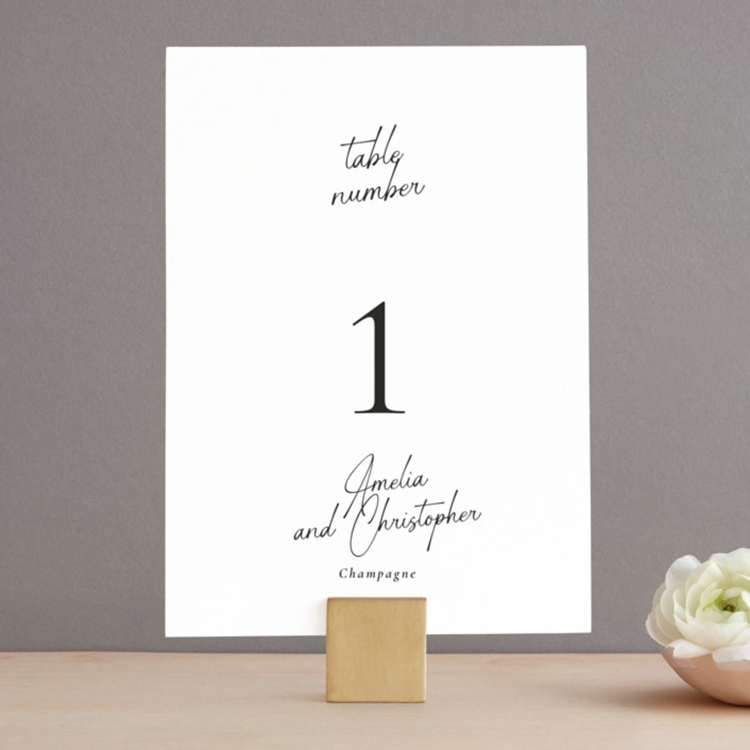 "Opera" - Table Numbers in Tuxedo by Jackie Mangiolino - Front