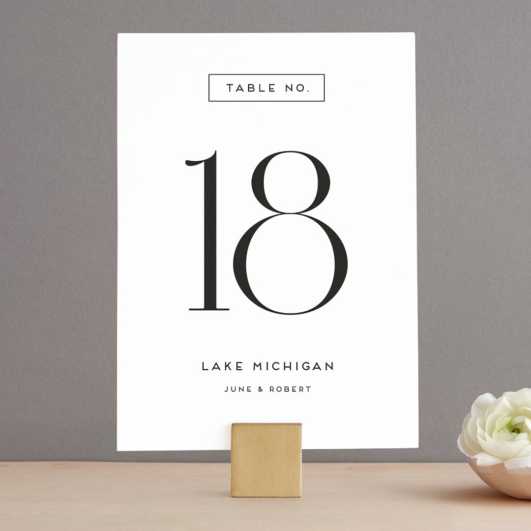 "Aligning" - Table Numbers in Tuxedo by Genna Blackburn - Front