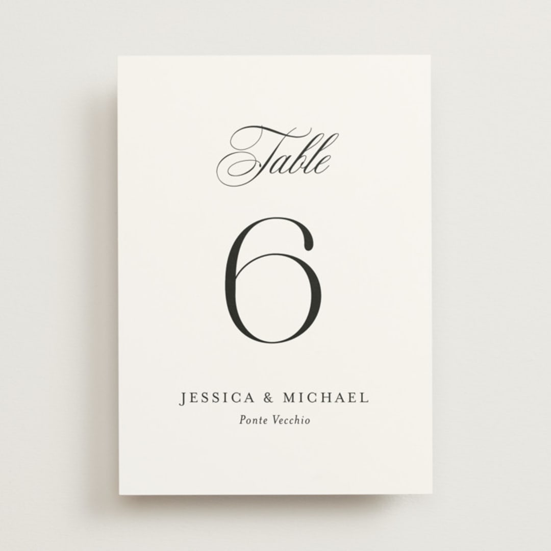 "Empire" - Table Numbers in Cotton by Jennifer Postorino - Front