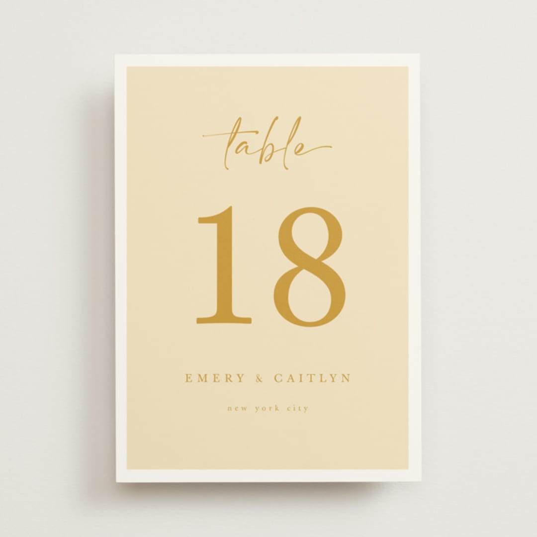 "Ink scribble" - Table Numbers in Honey by Adelyn T. - Front