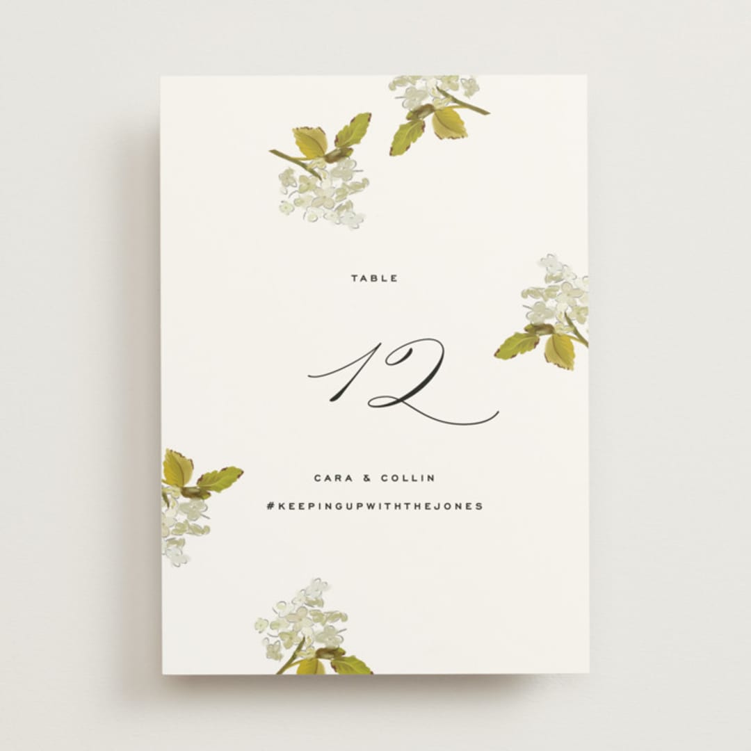 "Limelight" - Table Numbers in Linen by Olivia Kanaley Inman - Front