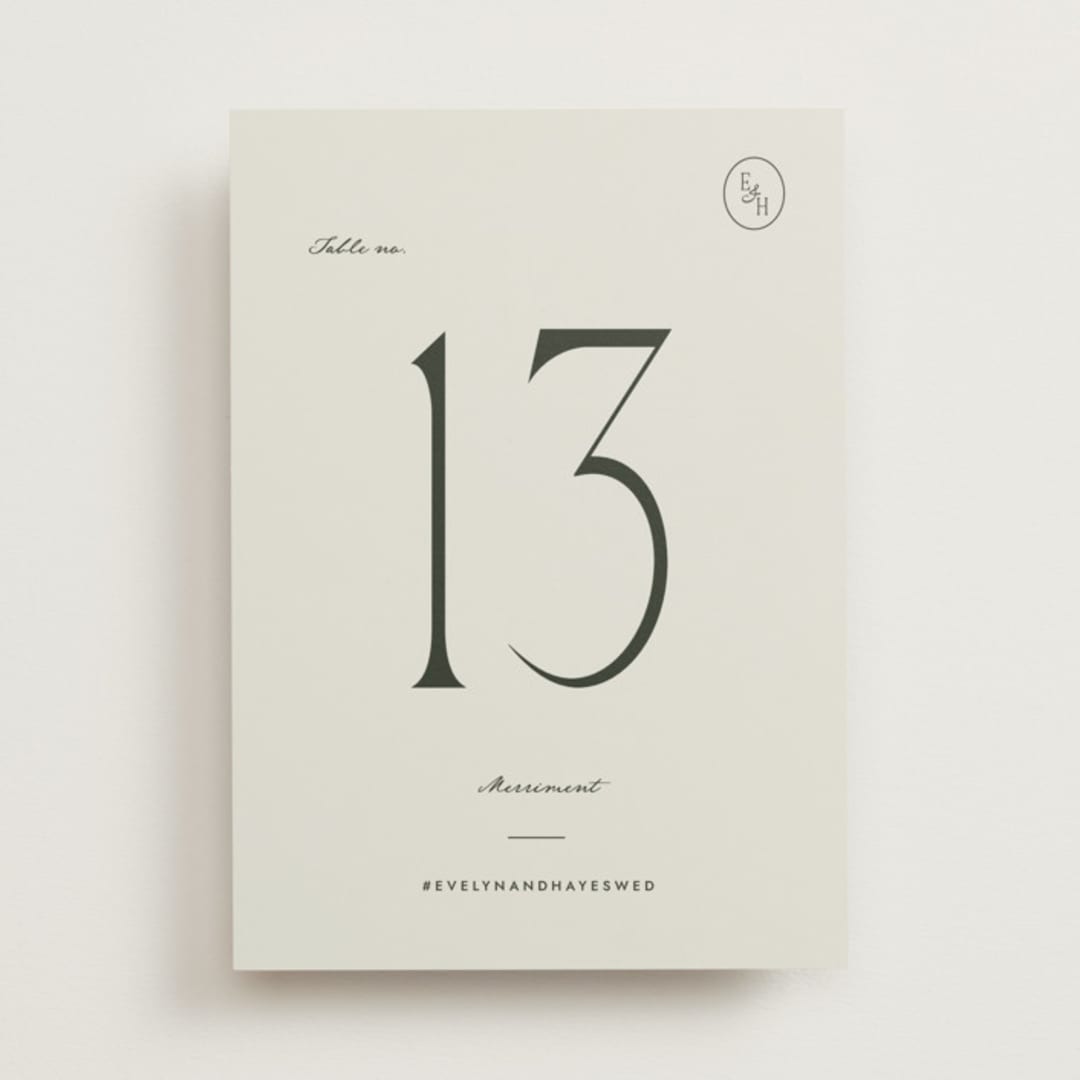 "Hayes" - Table Numbers in Forest by Blustery August - Front