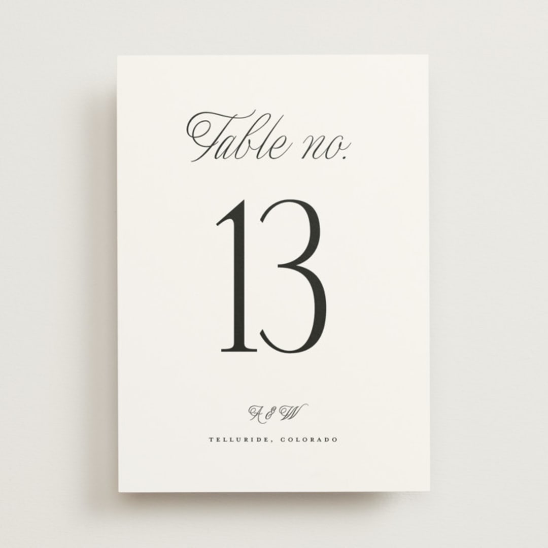 "Terra" - Table Numbers in Snow by Pixel and Hank - Front