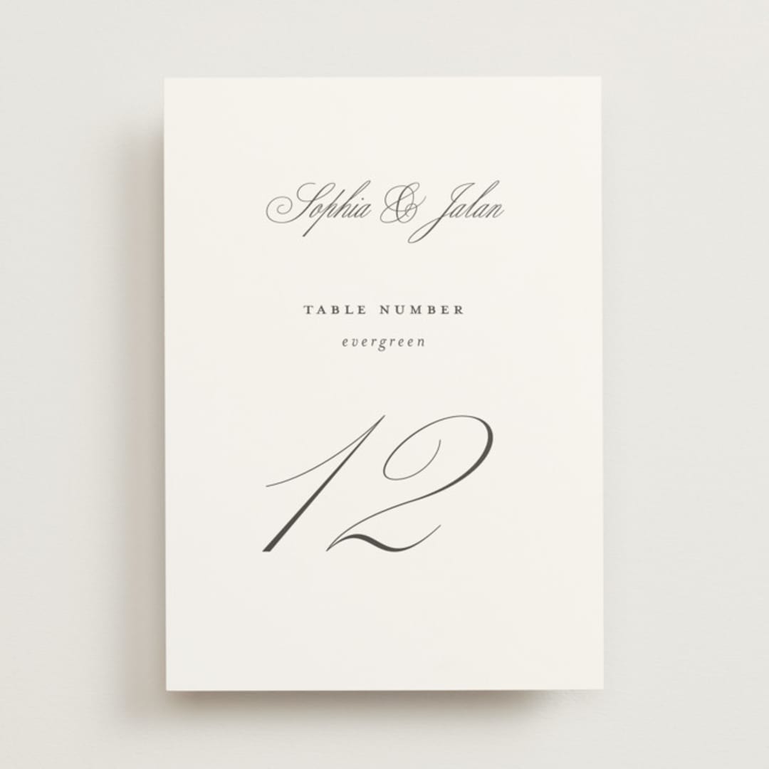 "From This Moment On" - Table Numbers in Classique by Design Lotus - Front