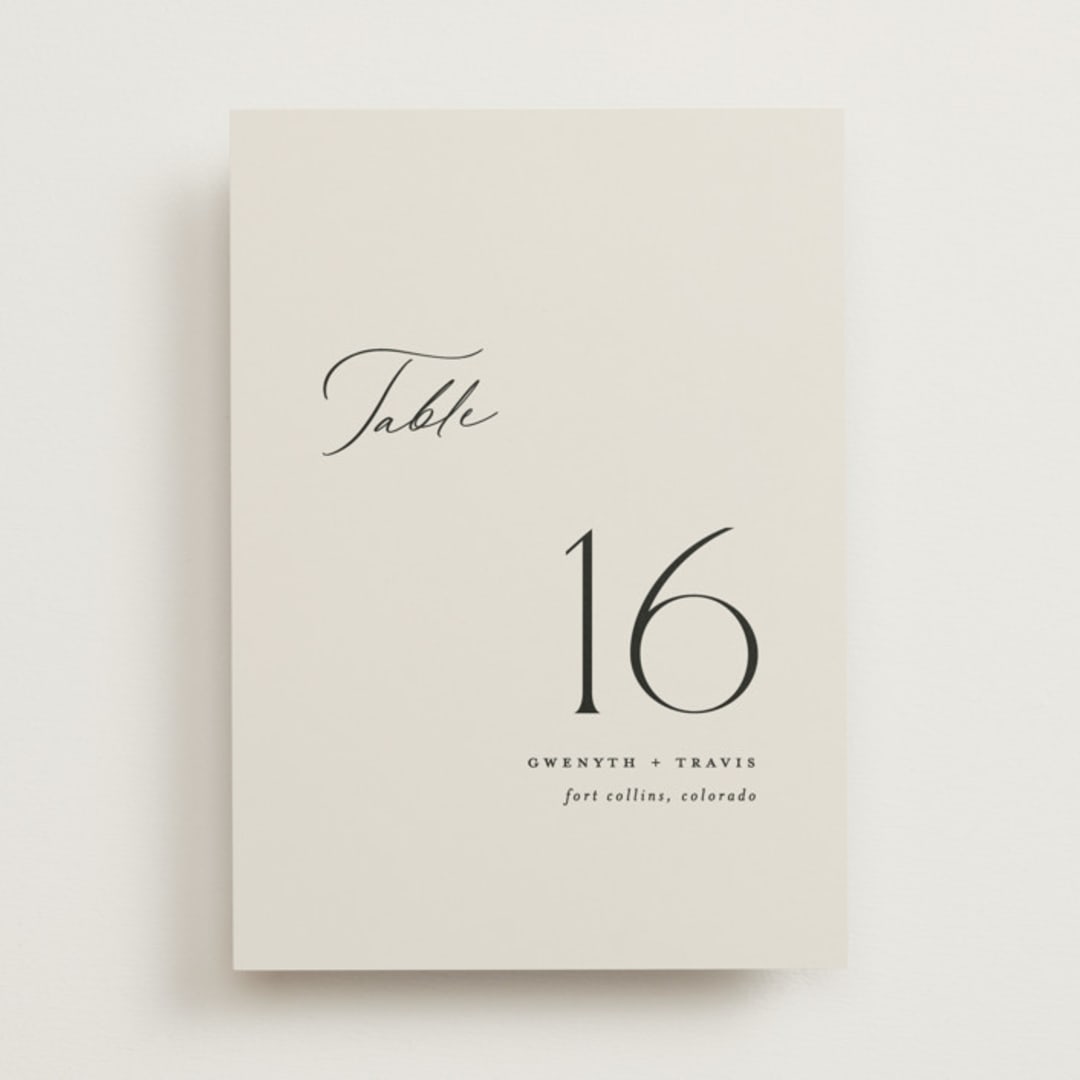 "kinkaid" - Table Numbers in Ivory by Carolyn Nicks - Front