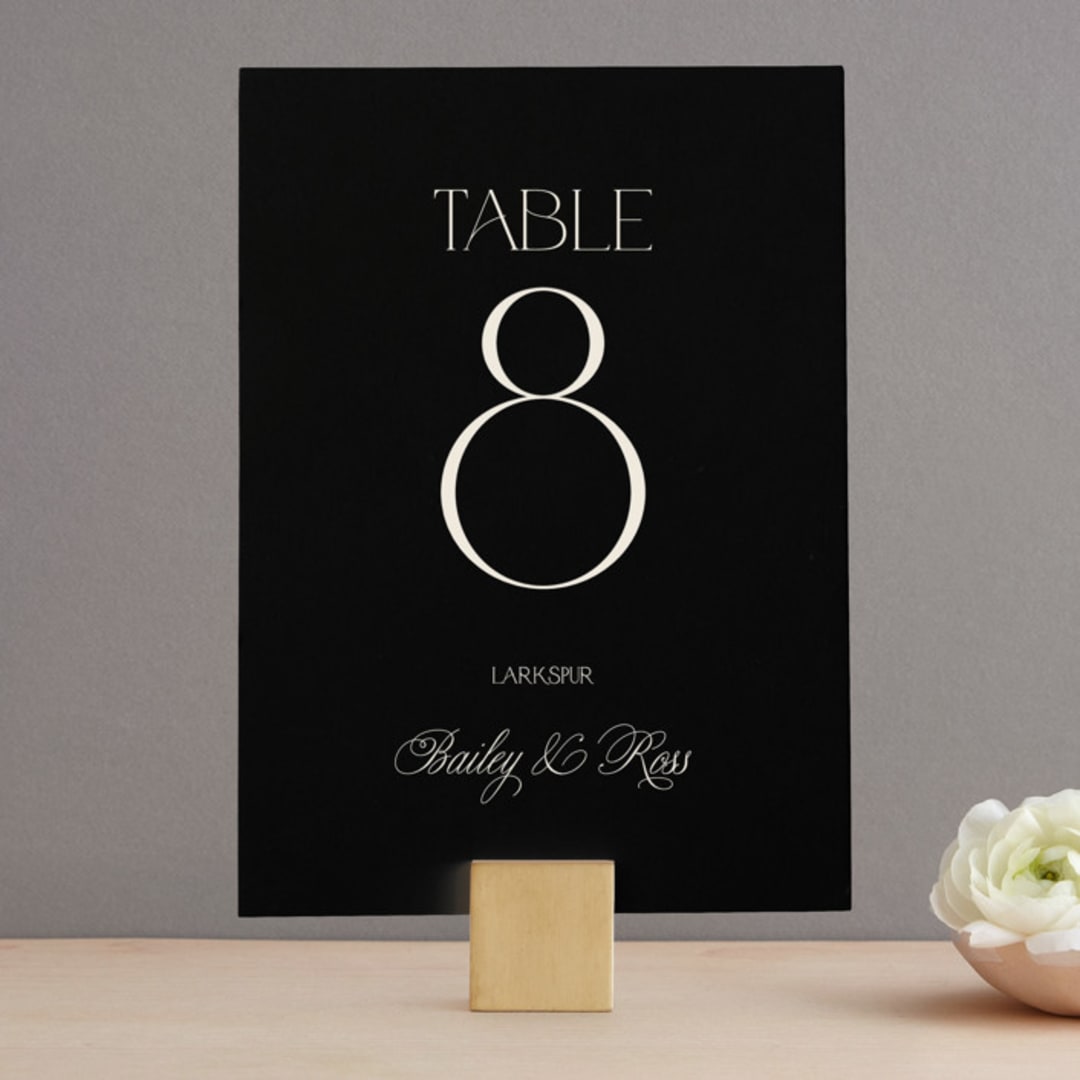 "Refined Beauty" - Table Numbers in Cream by Stacey Day - Front
