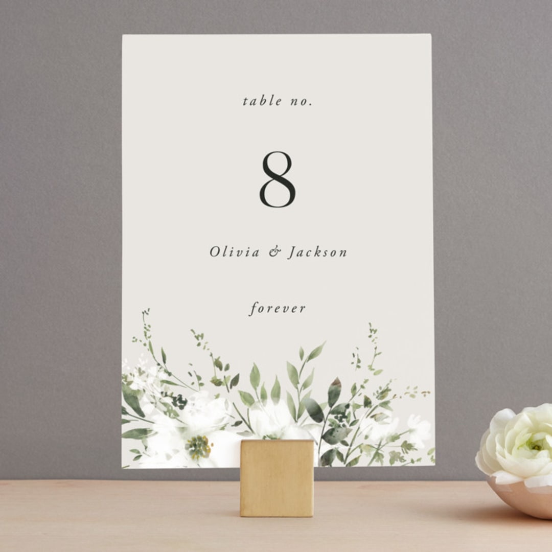 "Verde" - Table Numbers in Meadow by Petra Kern - Front