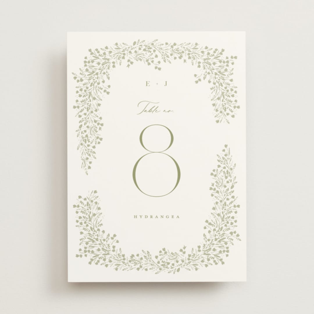 "Villa" - Table Numbers in Leaf by Kristie Kern - Front