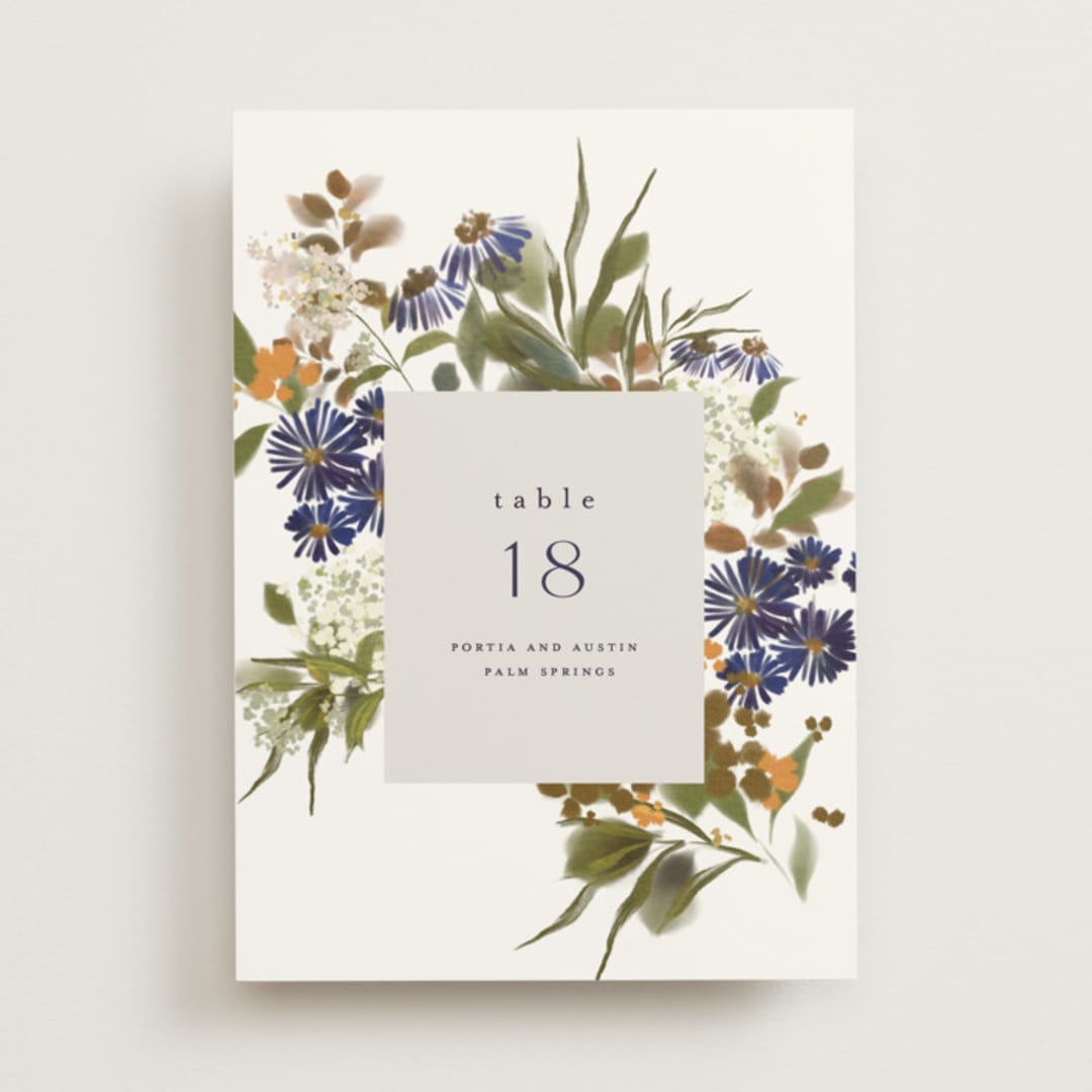"Pressed Garden" - Table Numbers in Fall by Grace Kreinbrink - Front