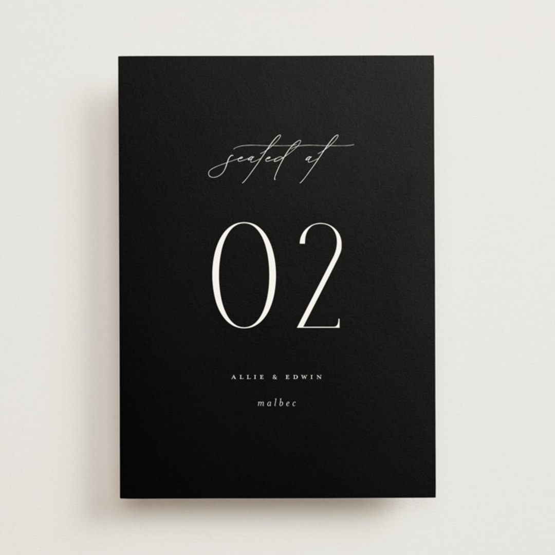 "Everly" - Table Numbers in Pearl by Christie Garcia - Front