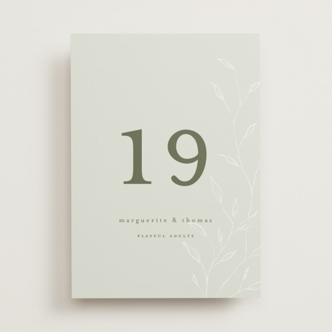 "tortina" - Table Numbers in Aqua Mist by chocomocacino - Front