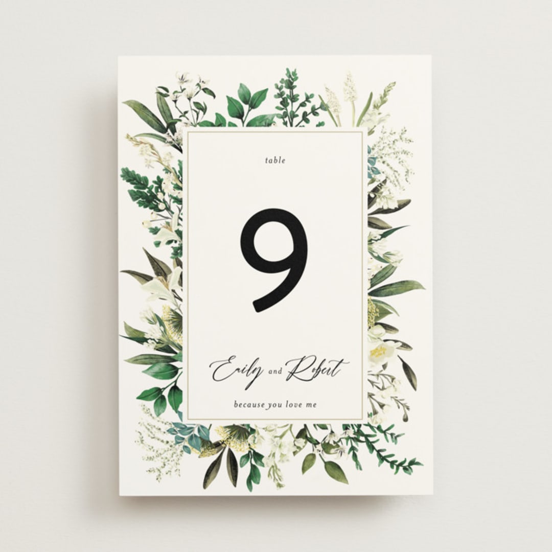 "Fresh Classic" - Table Numbers in Porcelain by Susan Moyal - Front