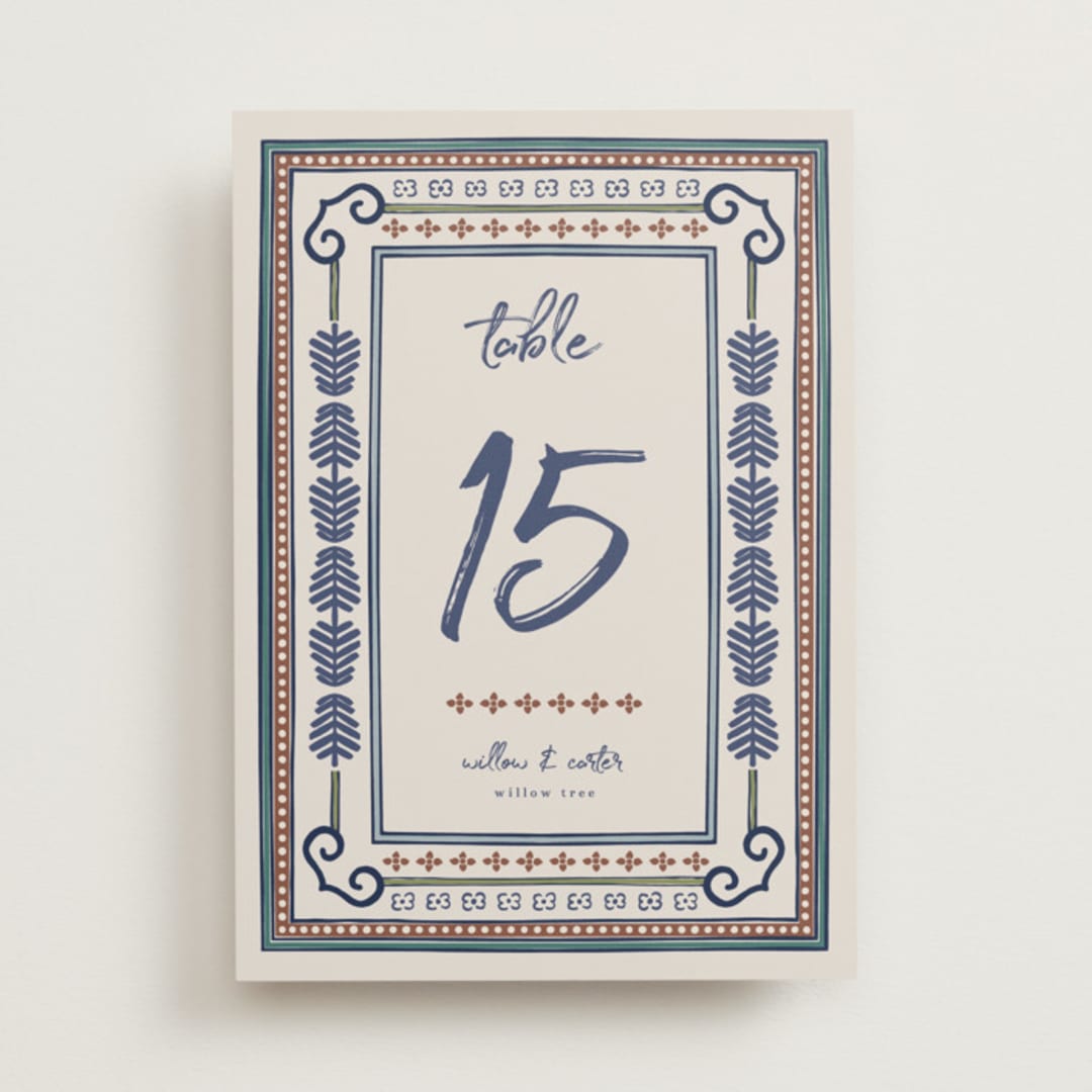 "Vase" - Table Numbers in Neptune by Kelly Watkins - Front