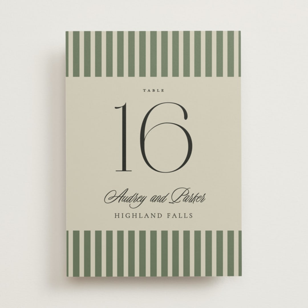 "holiday ribbon" - Table Numbers in Ruby by Jackie Crawford - Front