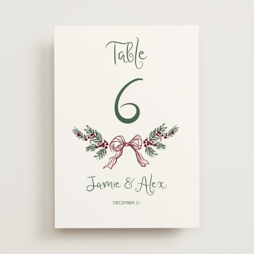 "Holidays ink doodles" - Table Numbers in Enchanted Holiday by Cass Loh - Front