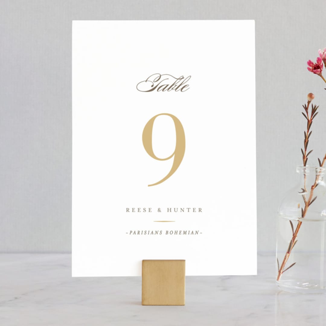 "Valencay" - Table Numbers in Silk by chocomocacino - Front