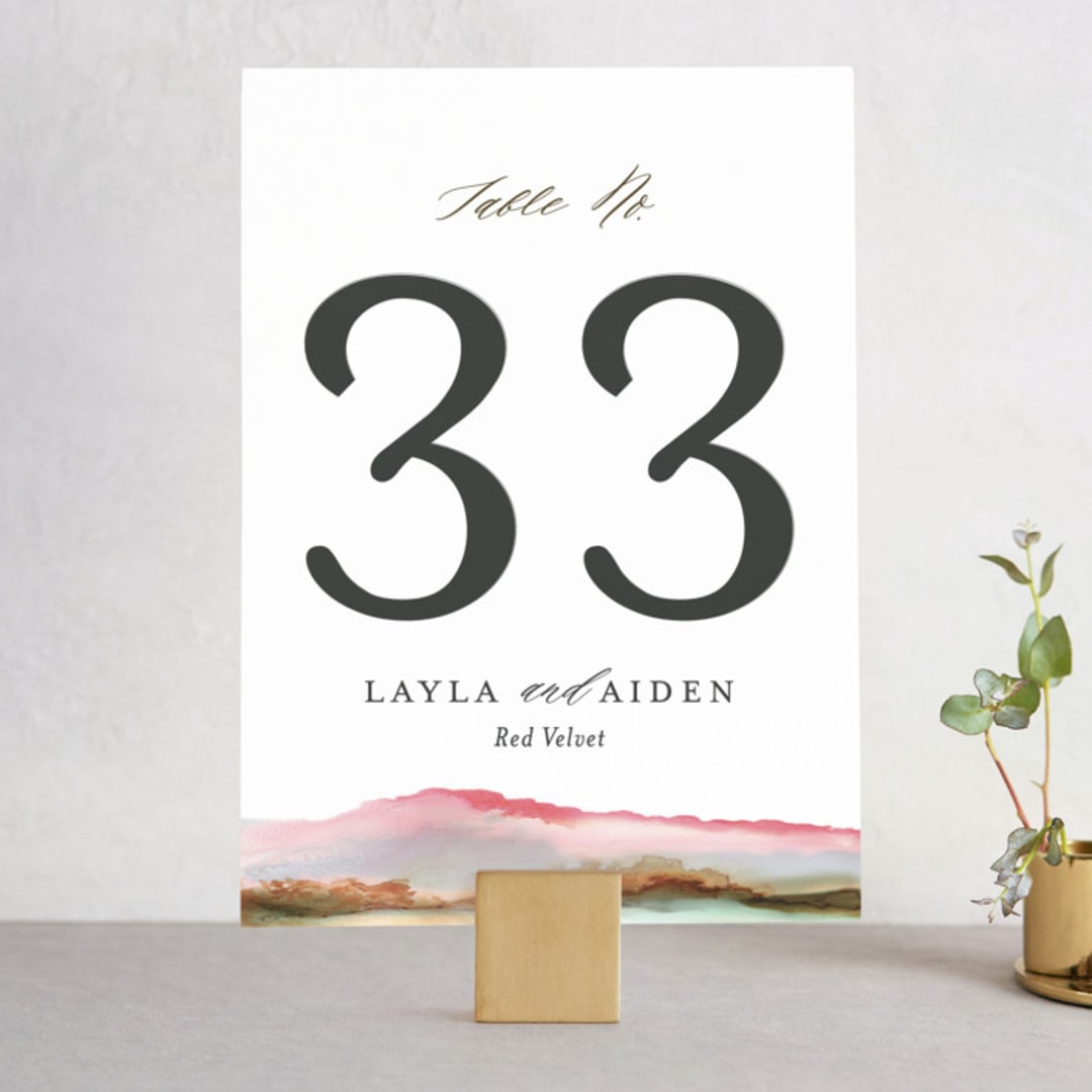 "Sedona" - Table Numbers in Desert Sands by Itsy Belle Studio - Front