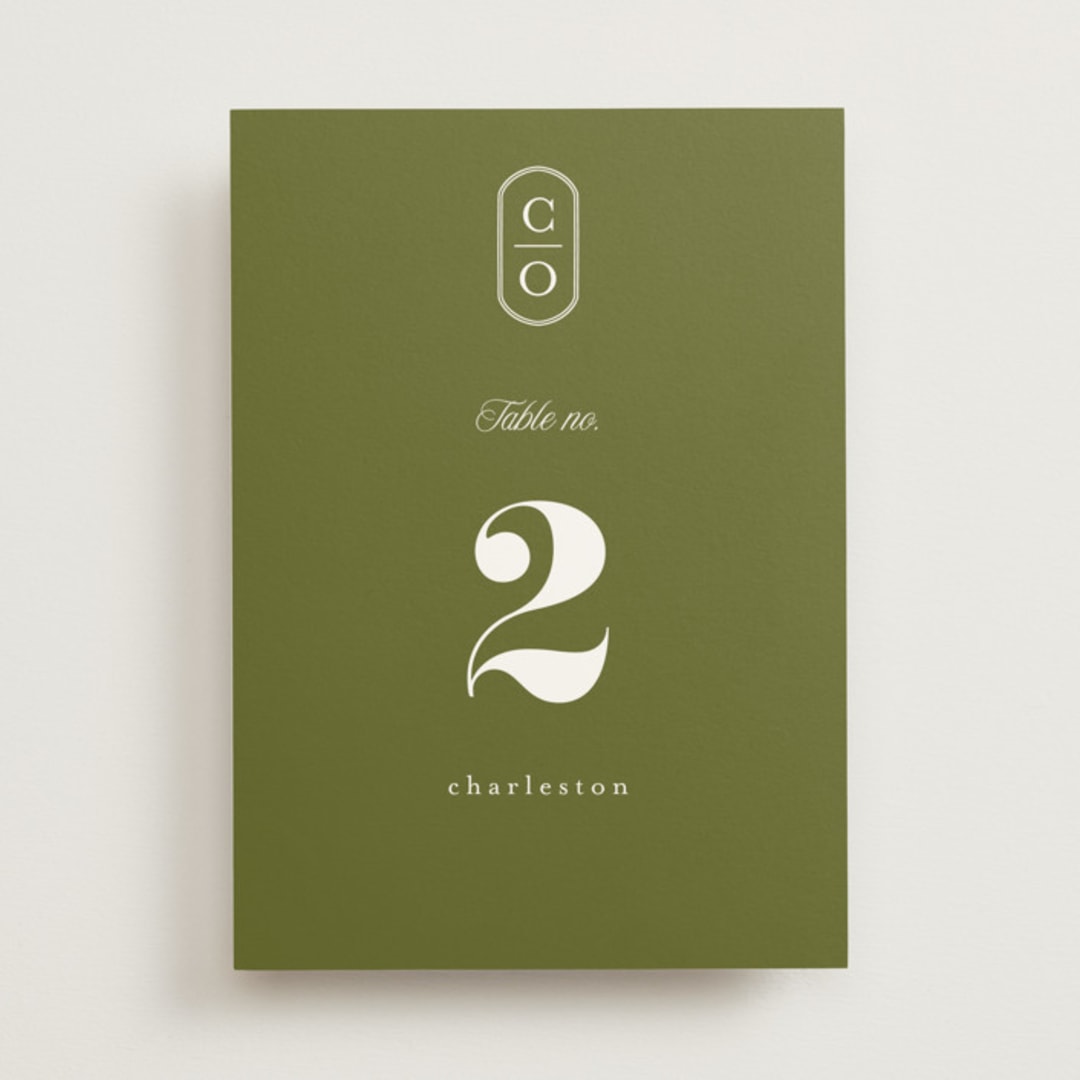 "Garland Monogram" - Table Numbers in Summer by Angela Marzuki - Front