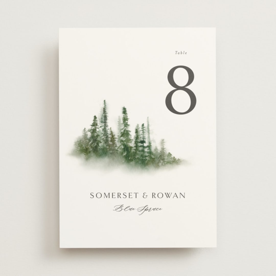 "Somerset" - Table Numbers in Evergreen by Melanie Kosuge - Front