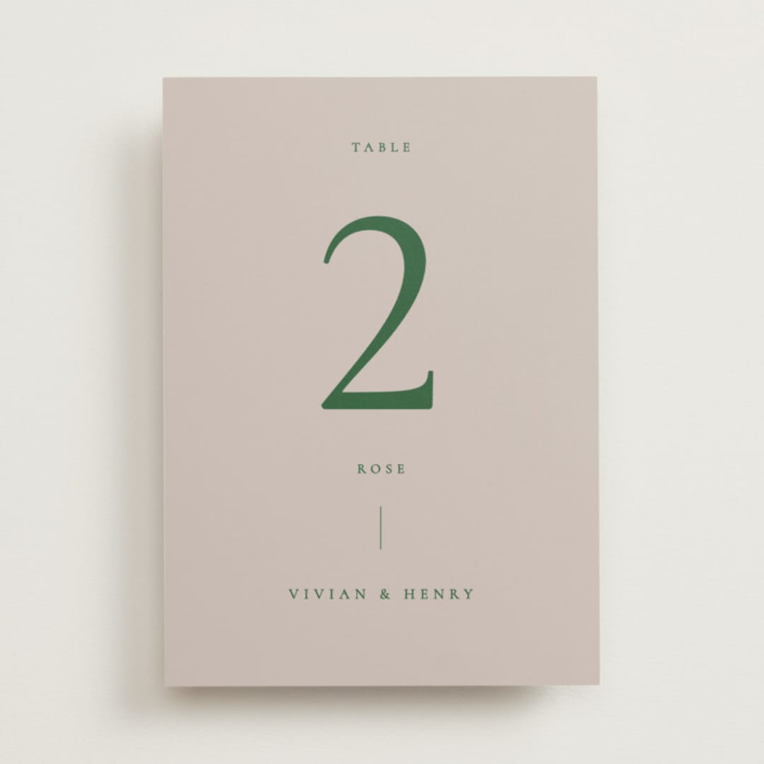 "wellness" - Table Numbers in Vineyard by Sumak Studio - Front