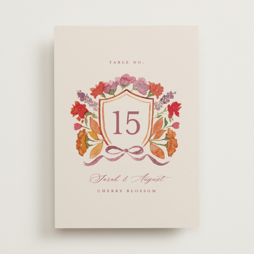 "Crest Fall" - Table Numbers in Autumn by Pink House Press - Front