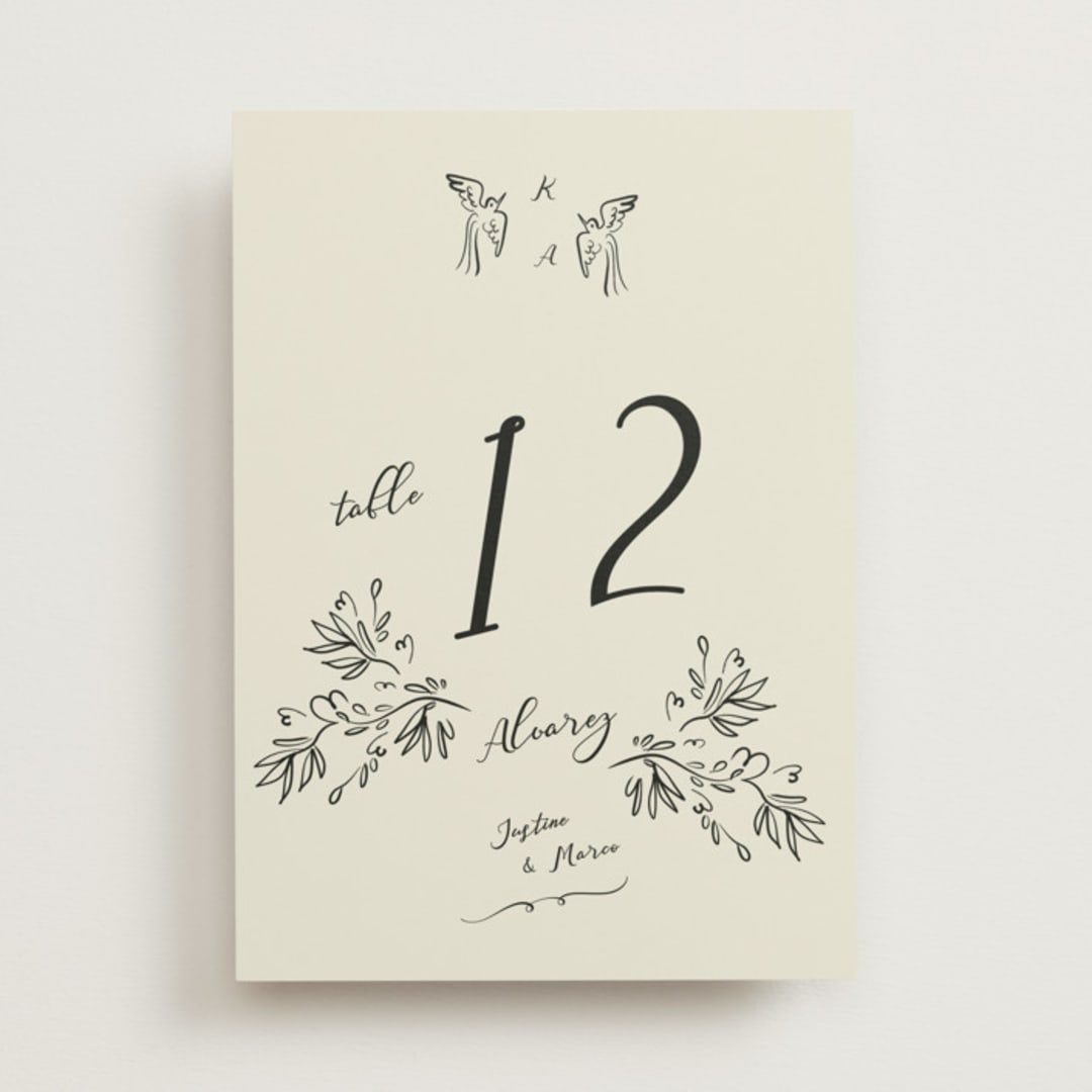 "Sundaland Gardens" - Table Numbers in Ivory by Ani Somi - Front