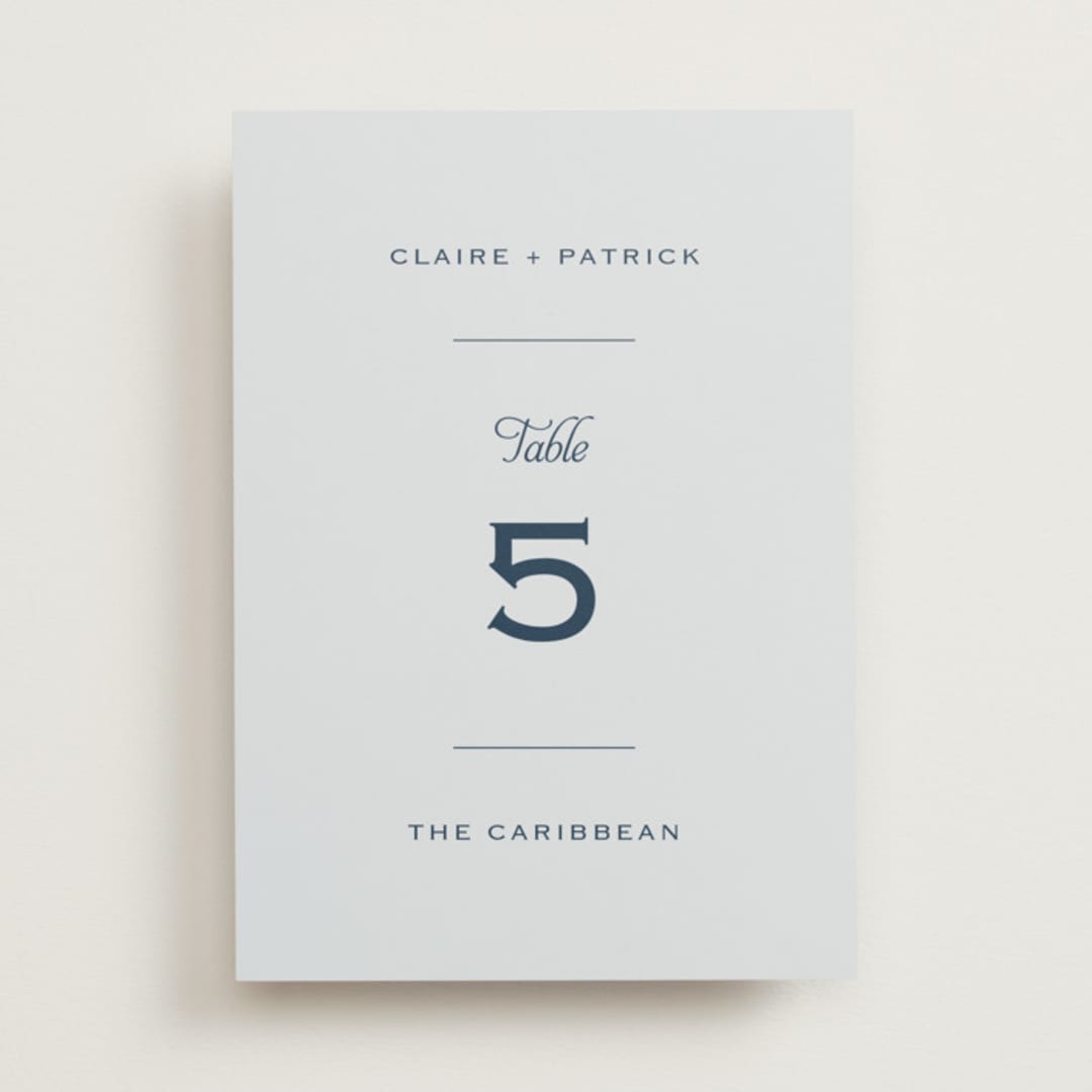 "Modernne" - Table Numbers in Powder by Carolyn MacLaren - Front