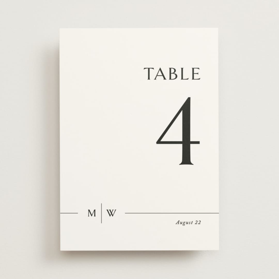 "Align" - Table Numbers in Cotton by Jennifer Postorino - Front