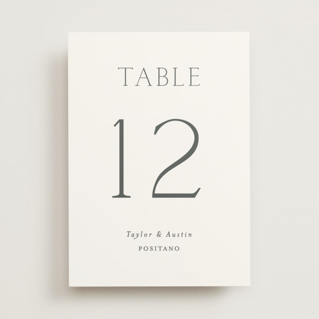 "In Love" - Table Numbers in Cotton by Vanessa Doyle - Front
