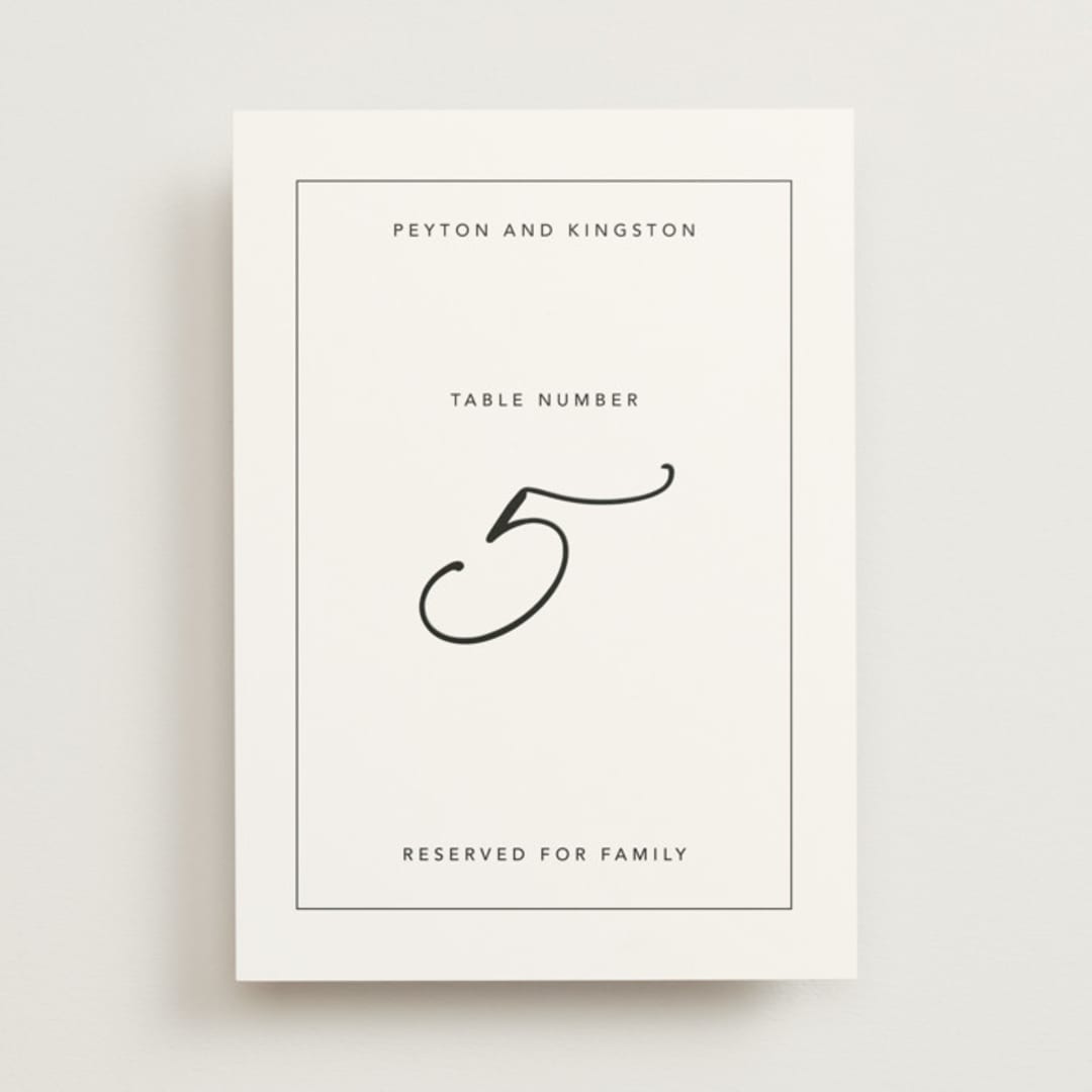 "Join Together" - Table Numbers in Inked by Design Lotus - Front