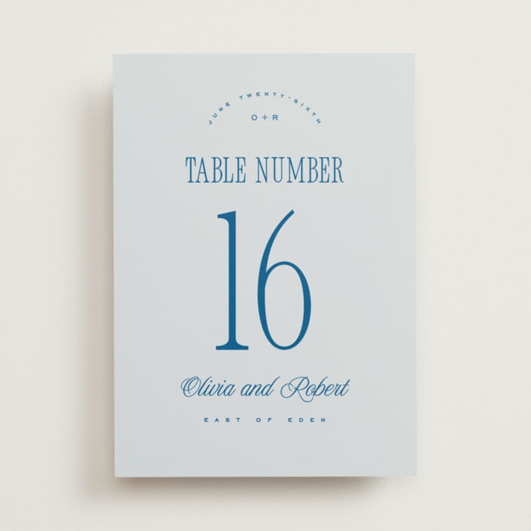 "Riviera" - Table Numbers in Ocean by Kelly Schmidt - Front