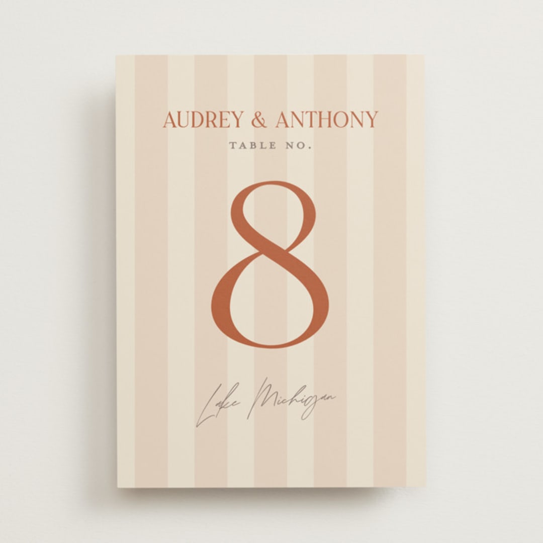 "Ambrosial" - Table Numbers in Butter by Pixel and Hank - Front