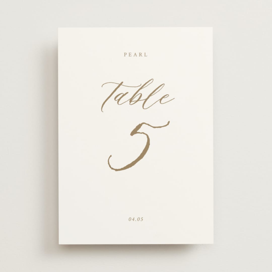 "Vintage Whimsy" - Table Numbers in Peony by Corinne Malesic - Front