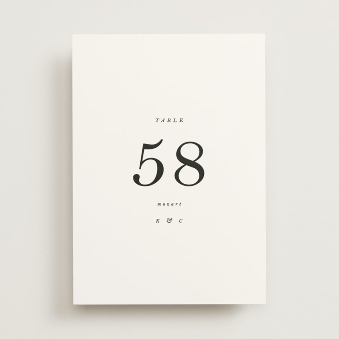 "traditional love story" - Table Numbers in Black Tie by Phrosné Barwood - Front