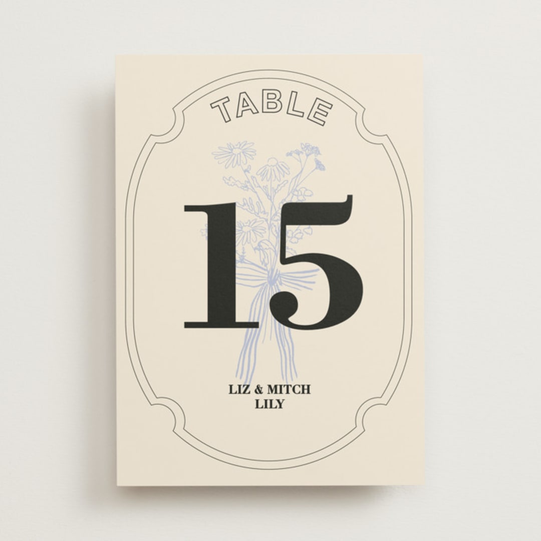 "Sealed" - Table Numbers in Daisy by Baumbirdy - Front