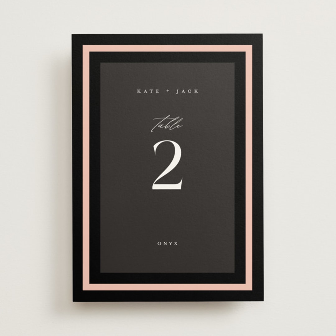 "Elance" - Table Numbers in Onyx by Eric Clegg - Front
