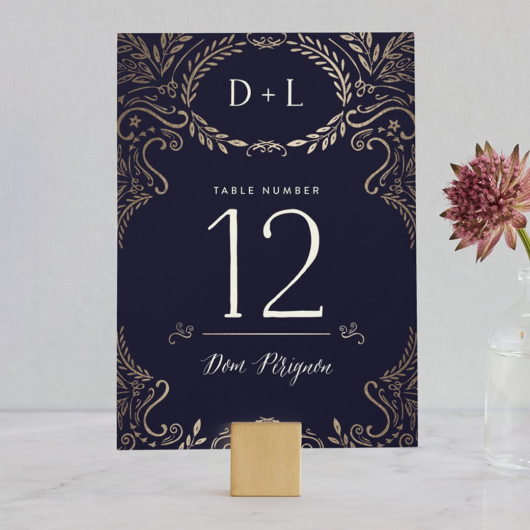 "Wedding Enchantment" - Table Numbers in Midnight by Chris Griffith - Front