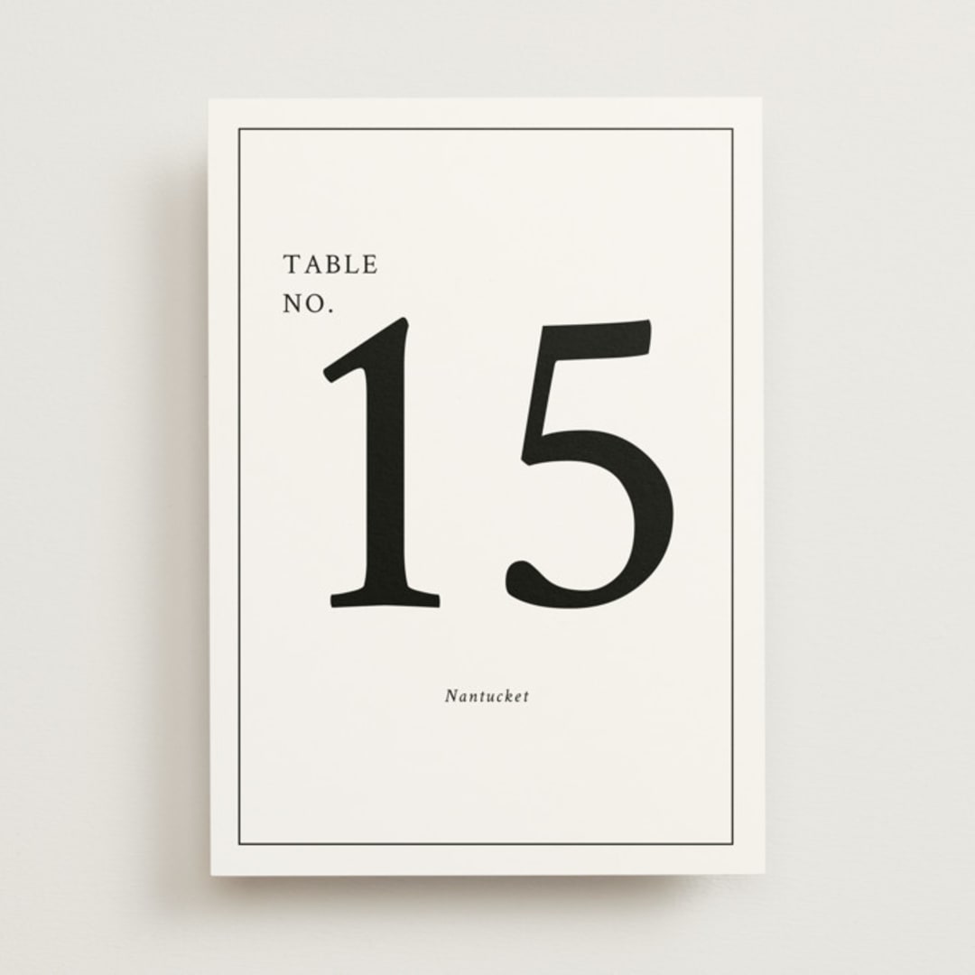 "Sophistique" - Table Numbers in Linen by Cindy Reynolds - Front