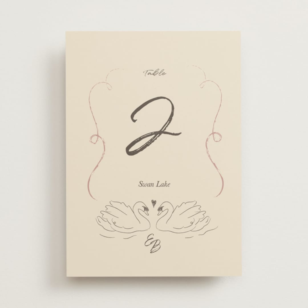 "The Swan" - Table Numbers in Buttercream by Helena Vitto - Front