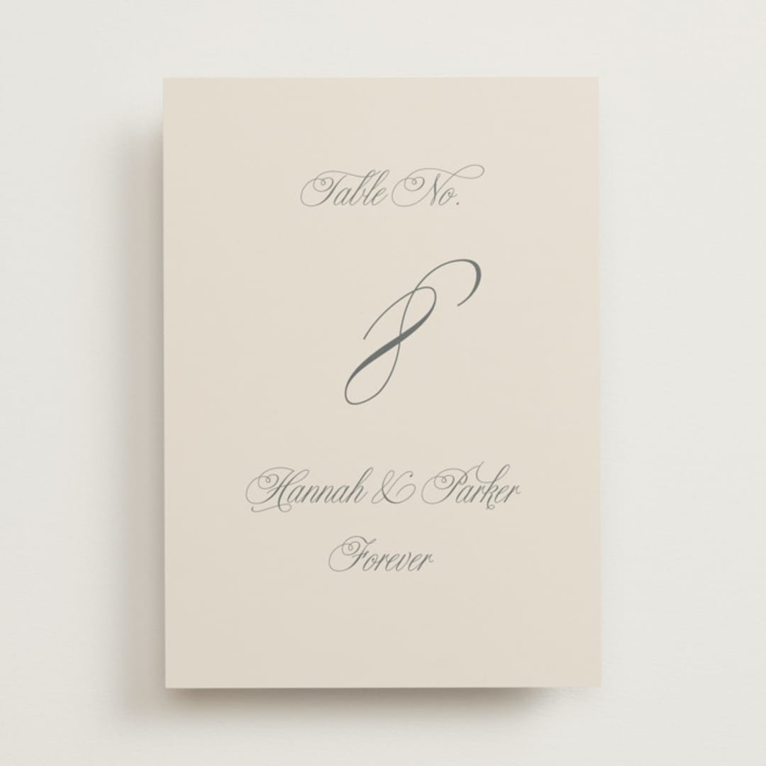 "Let's Say I Do" - Table Numbers in Ivory by Petra Kern - Front
