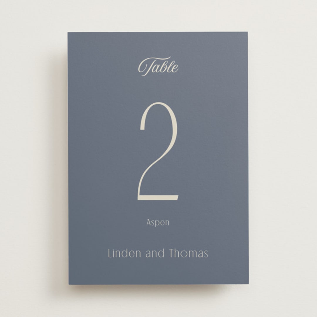 "Ritzy" - Table Numbers in French Blue by Nicoletta Savod - Front