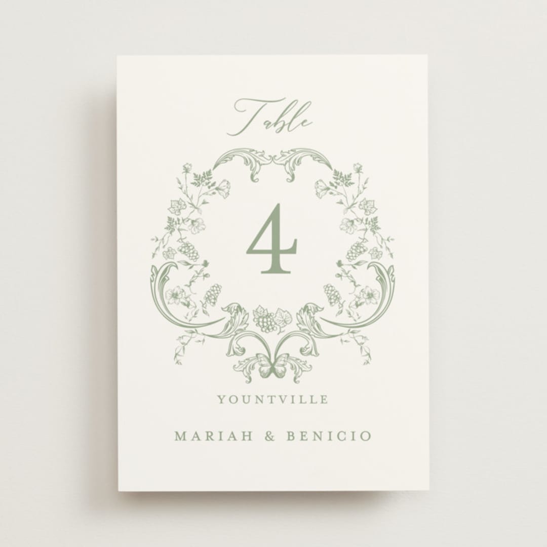 "Eternal Grace" - Table Numbers in Leaf by Sherley Ferreira - Front