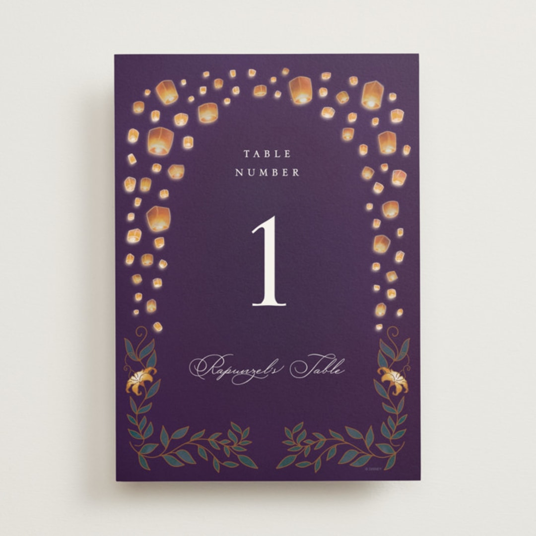 "Disney's Tangled Lanterns" - Table Numbers in Twilight by Simona Camp - Front