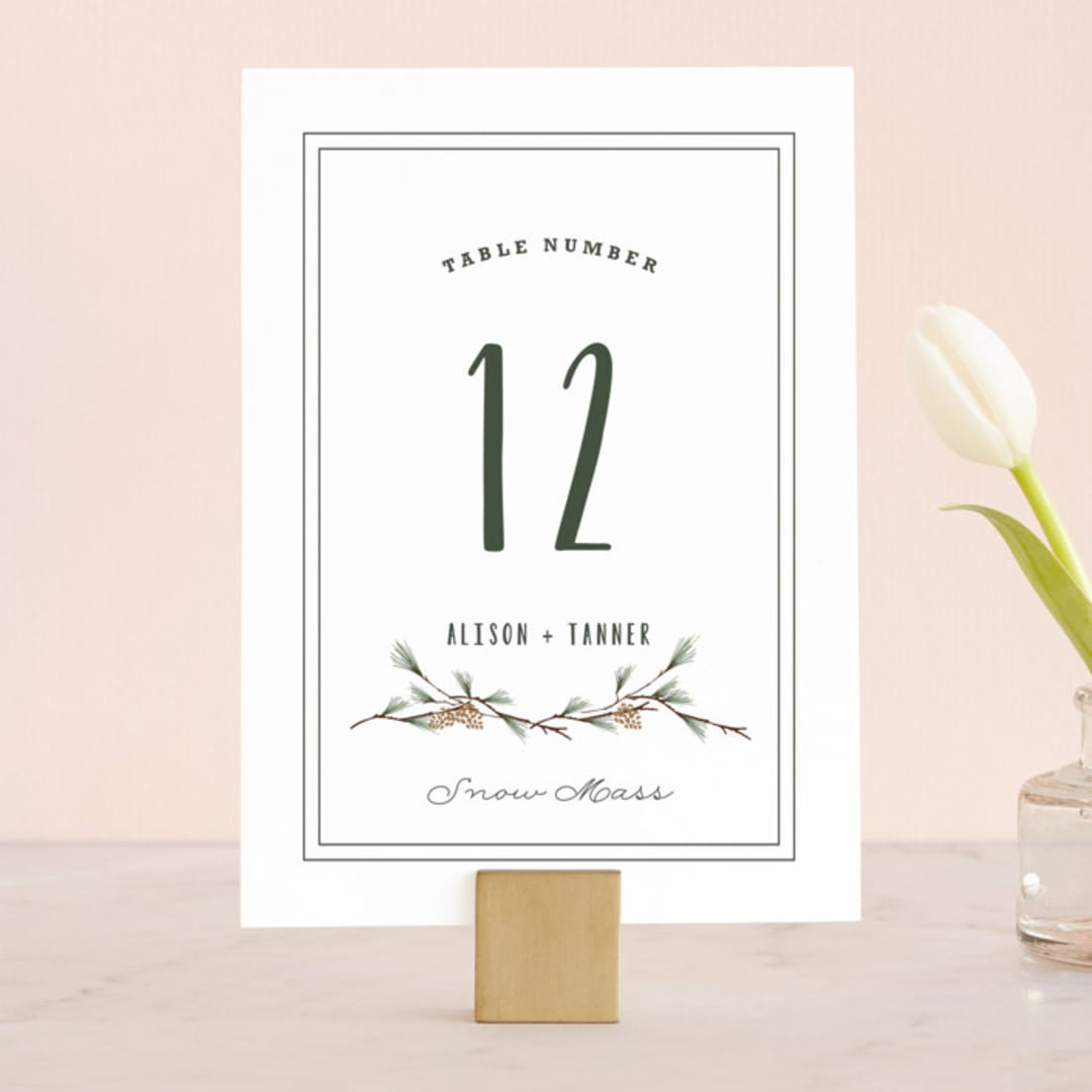 "Rustic Wedding" - Table Numbers in Pine by Susan Brown - Front