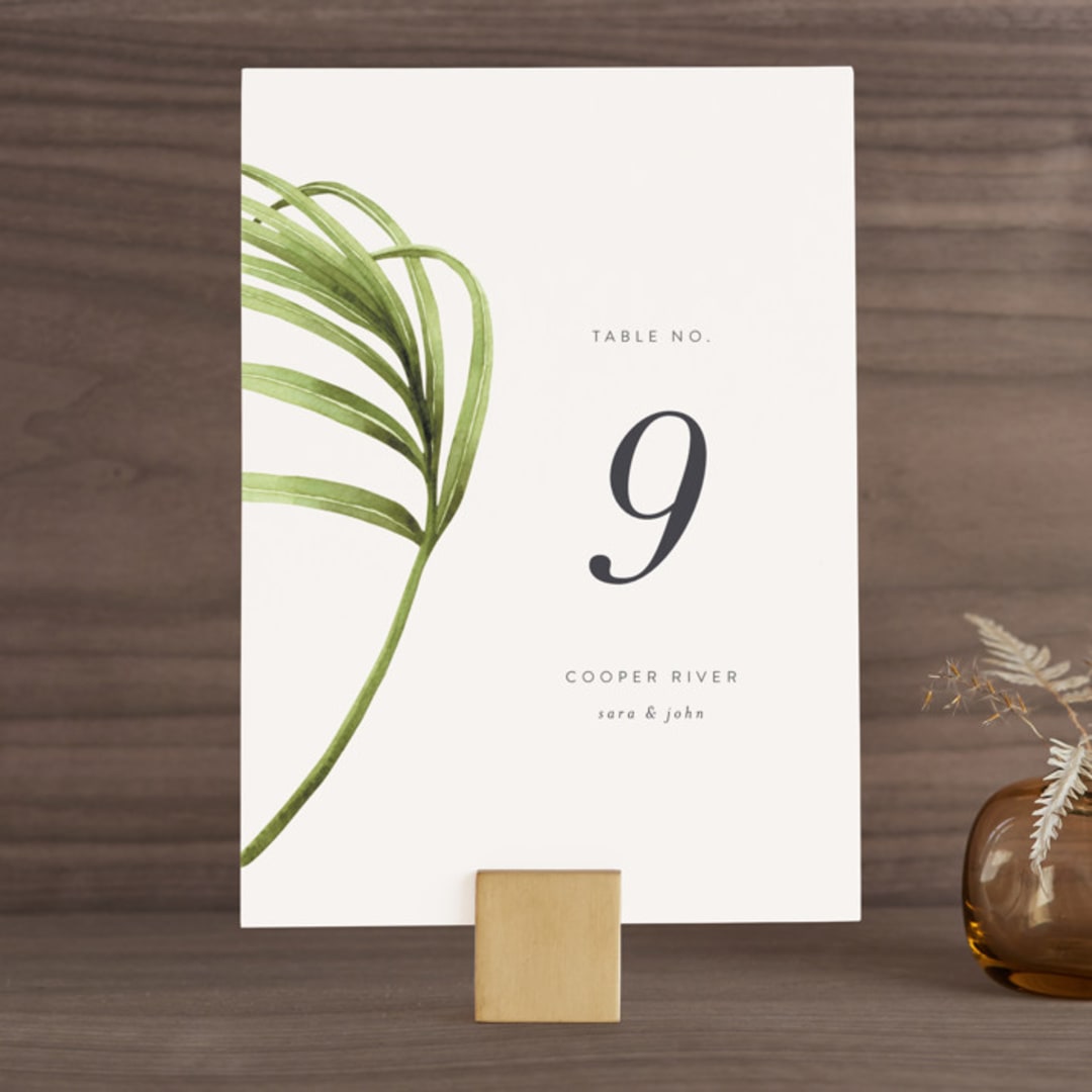 "palmetto" - Table Numbers in Palmetto by kelli hall - Front