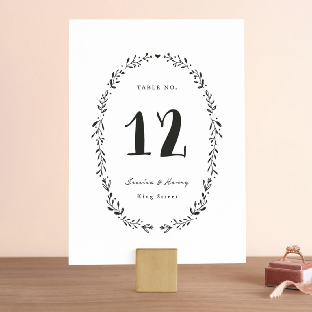 "Charleston" - Table Numbers in Tuxedo by Susan Brown - Front