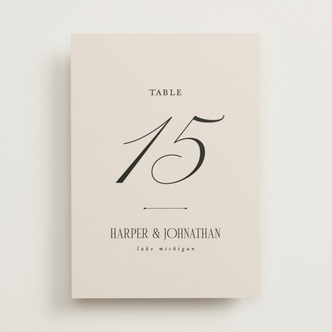 "Mirin" - Table Numbers in Linen by Kate Ahn - Front