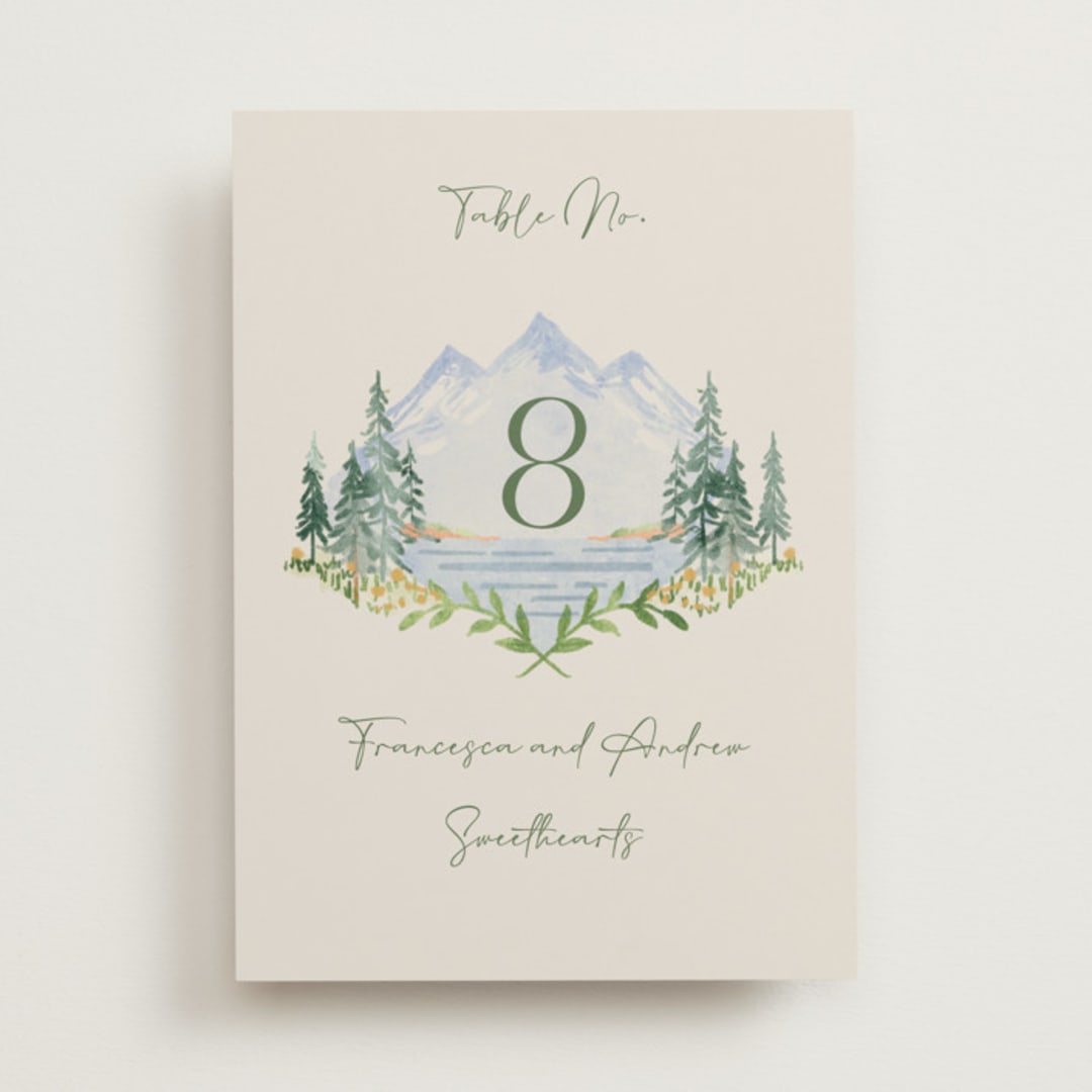 "Miniature Mountainscape" - Table Numbers in Summer by Petra Kern - Front
