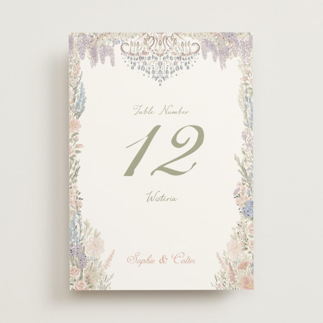 "Charlotte" - Table Numbers in Petal by Jenna Holcomb - Front