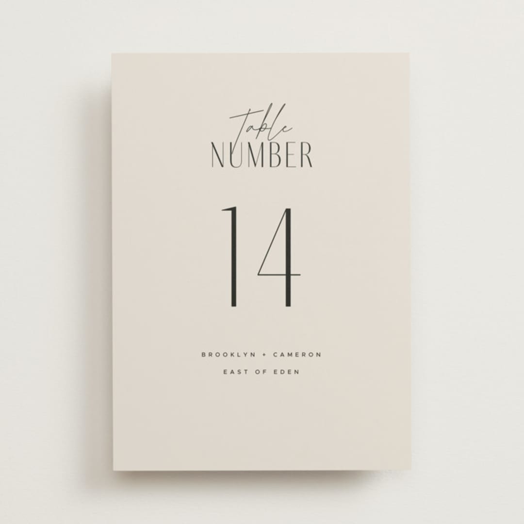 "Arabilla Overlap" - Table Numbers in Linen by Kelly Schmidt - Front